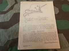WWII German First Issue of Zucht und Wehr HJ Führerbrief Nr.1