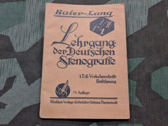 WWII German Lehrgang der Deutschen Stenografie Shorthand Book 1943