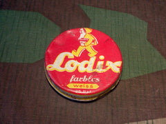 WWII German Lodix White Shoe Polish Tin