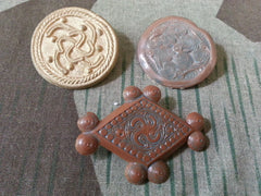 WWII German Lot of 3 Shield Tinnies