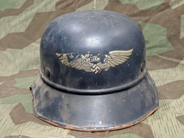 WWII German Luftschutz Stahlhelm Helmet