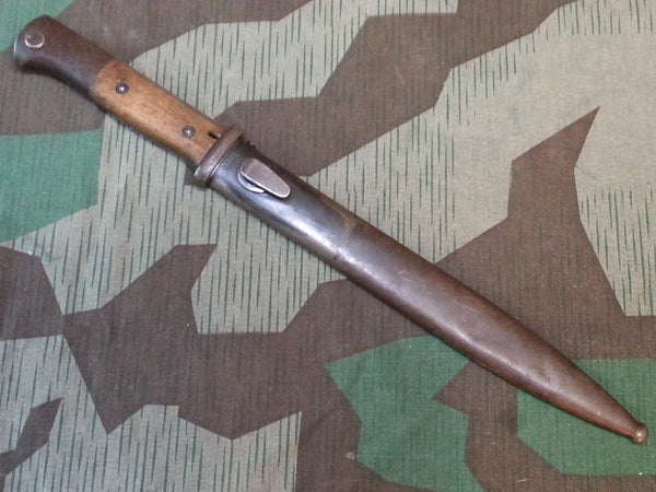 WWII German Mis-Matched Bayonet jwh asw Wood Grips
