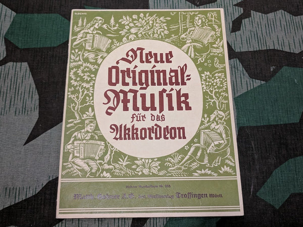 WWII German Sheet Music Book for Accordion (Soldier on Cover)