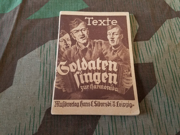 WWII German Soldiers Song Book Text Only for Harmonica