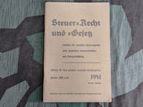 WWII German Taxes, Laws and Rights Book from 1941