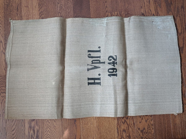 WWII German Wehrmacht H. Vpfl 1942 Ration Sack Paper Twine 