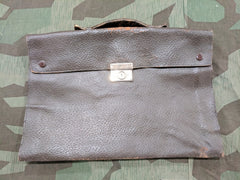 Original 1940s WWII German Roll-Up Briefcase w/ Key Needs Sewing