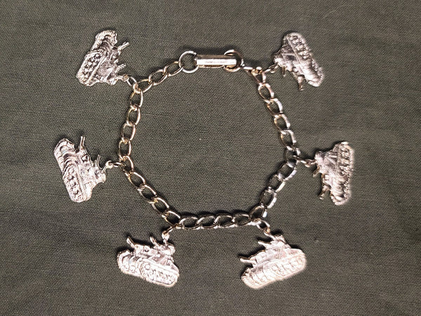 WWII M3 Lee Tank Charm Sweetheart Bracelet