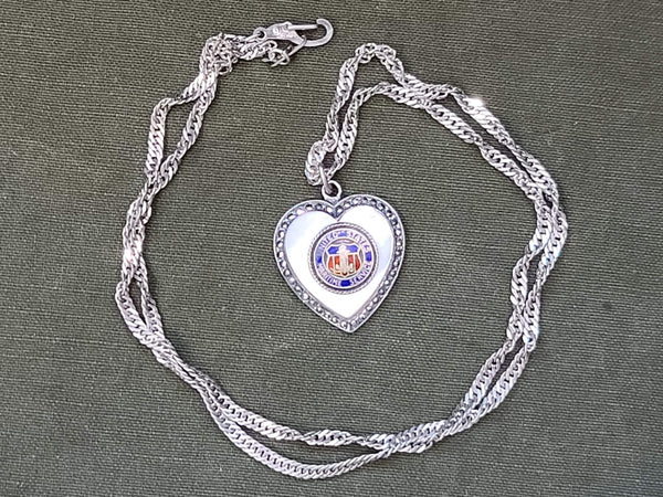 WWII Merchant Marine US Maritime Service Sweetheart Necklace