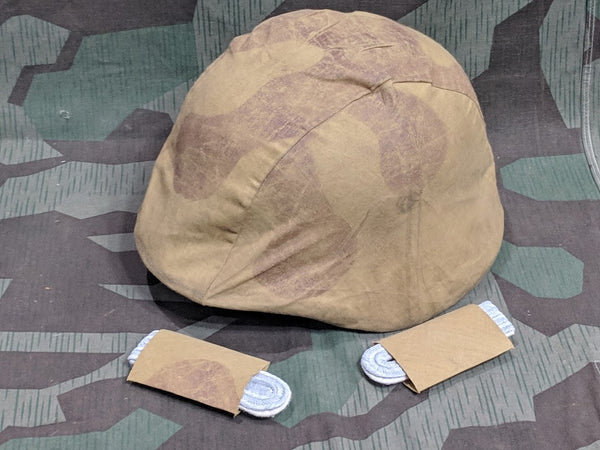 WWII Repro German Amoeba Helmet Cover and Board Slips