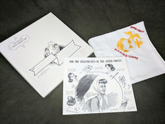 WWII Sweetheart Marine Corps Victory Insignia Scarf in Box USMC