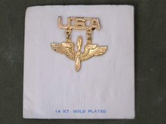 WWII Sweetheart USA Army Air Corps Pin Brooch on Card