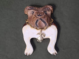 WWII Sweetheart US Marine Corps Bulldog Pin Brooch USMC EGA