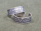 WWII Sweetheart V for Victory Morse Code Ring Sterling 925 ASW