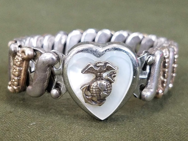 WWII USMC Marine Corps Sweetheart EGA Expansion Bracelet