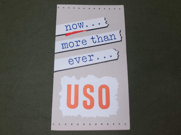 WWII USO Pamphlet Brochure Booklet