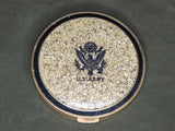 WWII US Army Sweetheart Gold Glitter Makeup Compact