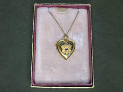 WWII US Army Sweetheart Locket Necklace in Original Box