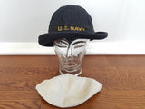 WWII US Navy WAVES Service Hat Blue & White Covers (Size 22 1/2)