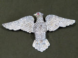WWII US Patriotic Rhinestone Eagle Pin Sweetheart Brooch