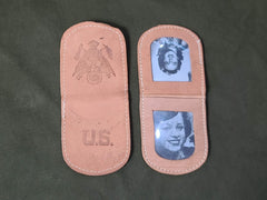 WWII U.S. Sweetheart Leather Photo Case - New Old Stock Vintage