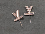 WWII V for Victory Morse Code Stick Pin Sweetheart Jewelry