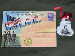 WWII WAC WAAC Women's Army Corps Des Moines Fold Out Picture Postcard
