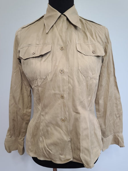 WWII WAC Women's Army Uniform Tan Khaki Undershirt 10R