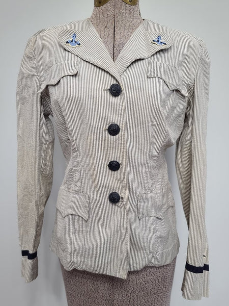 WWII WAVES Women's Seersucker Officer's Uniform Jacket