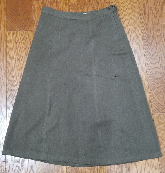 WWII Women's WAC / ANC Nurse OD Green Wool Uniform Skirt 16R (as-is) 