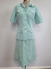 WWII Women's Marines Corps Seersucker Uniform USMCWR Early