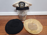 WWII Women's US Navy Nurse NNC Uniform Hat with Covers