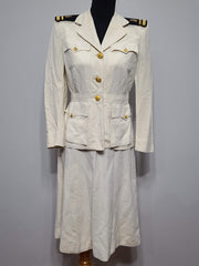 WWII Women's US Navy Nurse NNC White Uniform Jacket and Skirt Summer