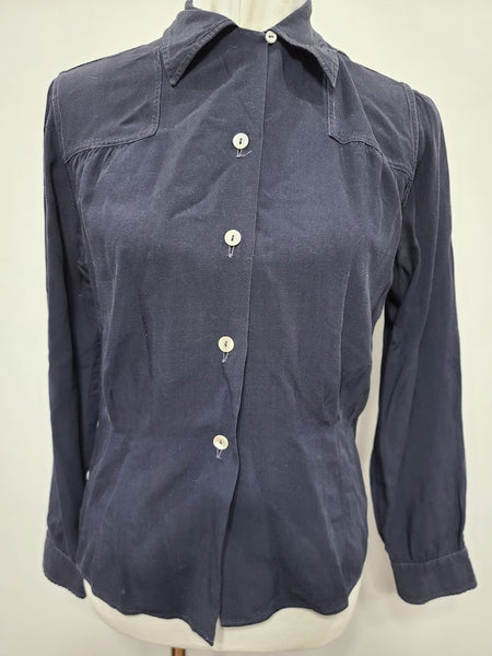 WAVES Navy Blue Blouse <br> (B-39" W-33")