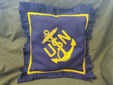 WWII or WWI USN US Navy Felt Pillow Chicago Pennant Company