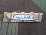 WWI German Gruss a Sedan France Brooch Sweetheart Pin