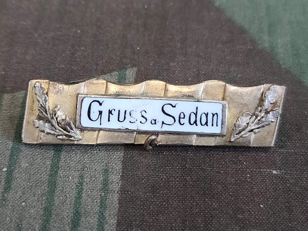 WWI German Gruss a Sedan France Brooch Sweetheart Pin