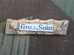 WWI German Gruss a Sedan France Brooch Sweetheart Pin