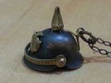 WWI German Pickelhaube Spiked Helmet Sweetheart Necklace
