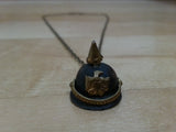 WWI German Pickelhaube Spiked Helmet Sweetheart Necklace