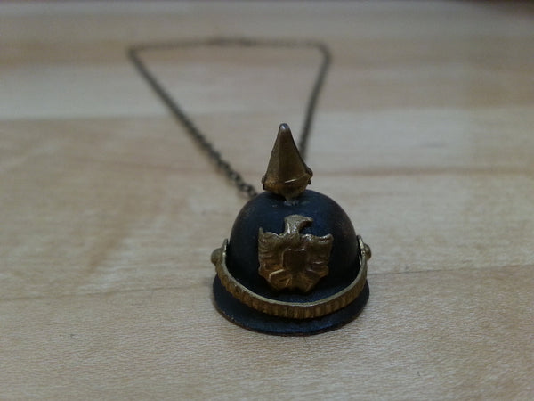 WWI German Pickelhaube Spiked Helmet Sweetheart Necklace