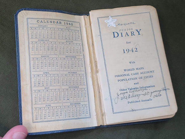 1942 Diary Belonging to GI