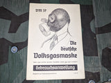 Volksgasmaske Luftschutz Gas Mask Hood Type w/ Box