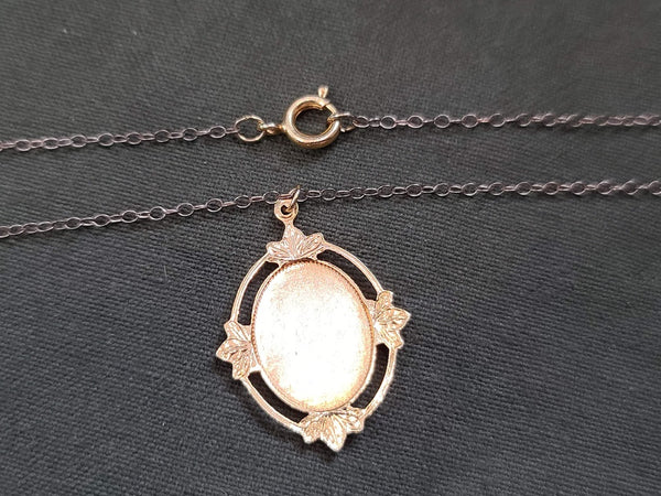 Blue Enamel Flower Necklace