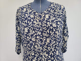 Blue and White Animal Novelty Print Dress <br> (B-47" W-37" H-44")