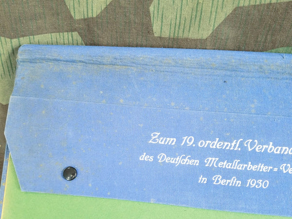 1930 Berlin Blue Desk Blotter Folder Deutschen Metallarbeiter Verband