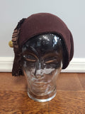1920s Brown Cloche Hat