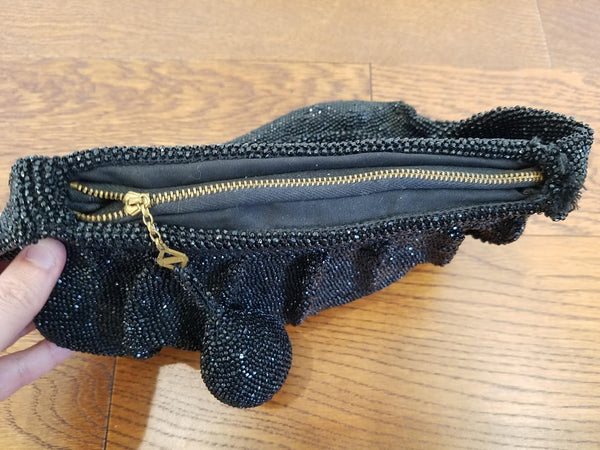 Black Beaded Handbag