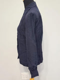 Navy Blue WAVES Blouse (as-is) <br> (B-42" W-36")