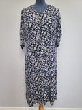 Blue and White Animal Novelty Print Dress <br> (B-47" W-37" H-44")